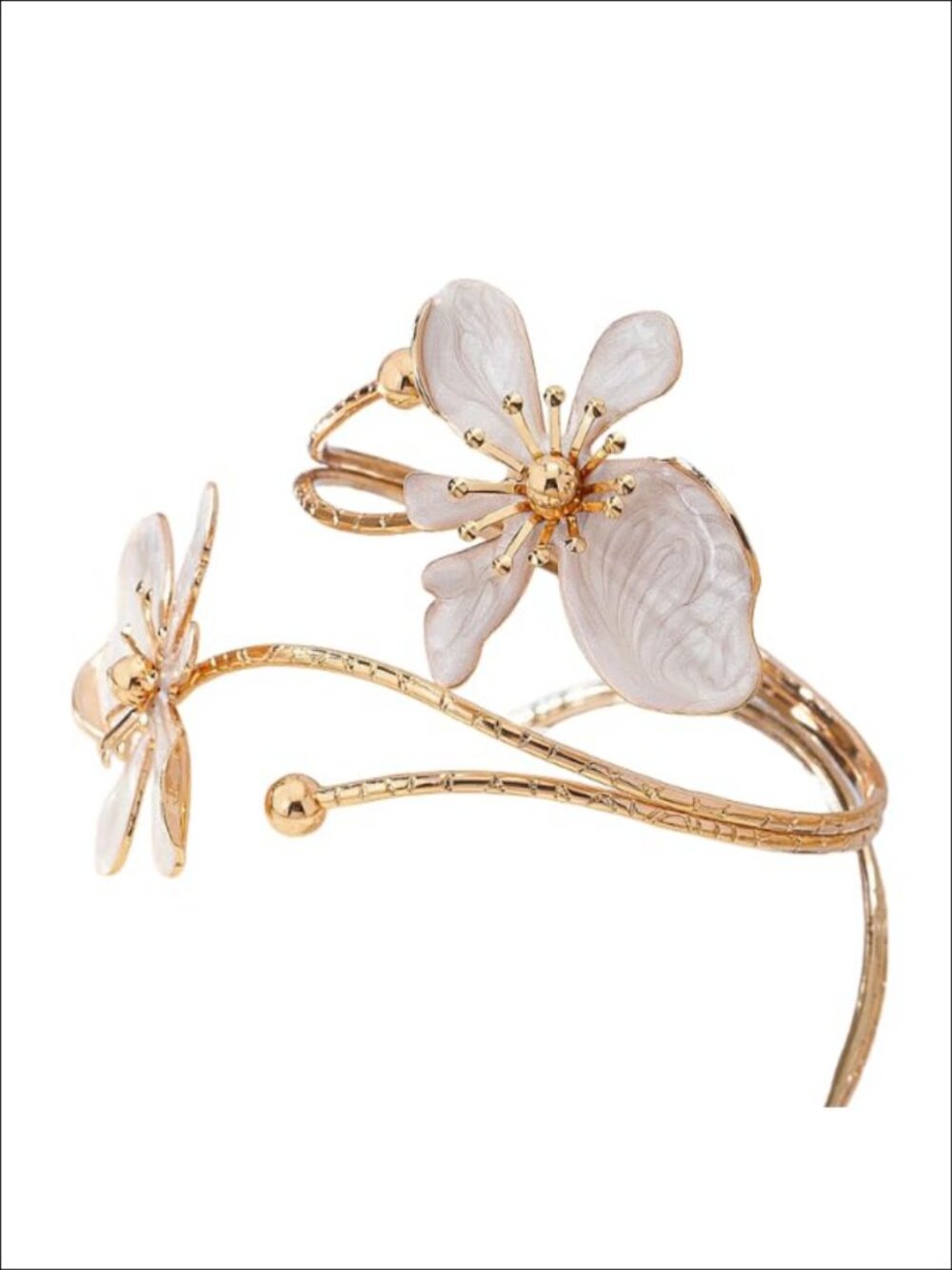 Alloy Arm Cuff Bracelet Multi-Layered Cross Bangle Butterfly Flower